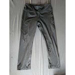 New Reebok Women's Active Highrise Capri Leggings yoga gray sz XS ~#407